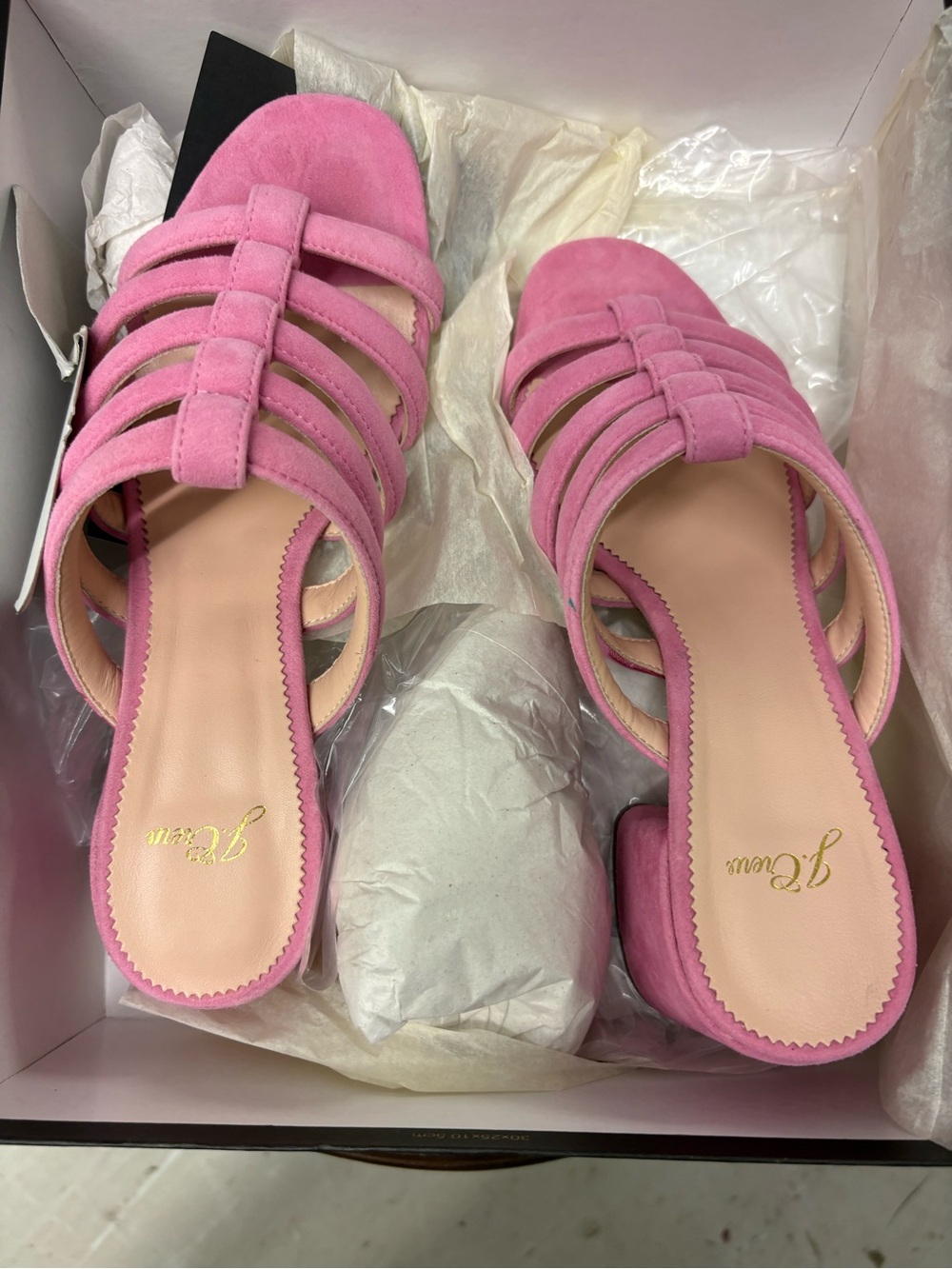 J. Crew Strappy Penny Slide Sandals. Size 9.5. Like New, BUT with black spot